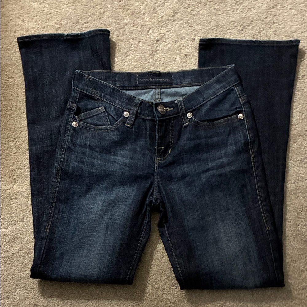 Mixed Dark and Light Wash Rock and Republic Blue Women's Jeans Size 4